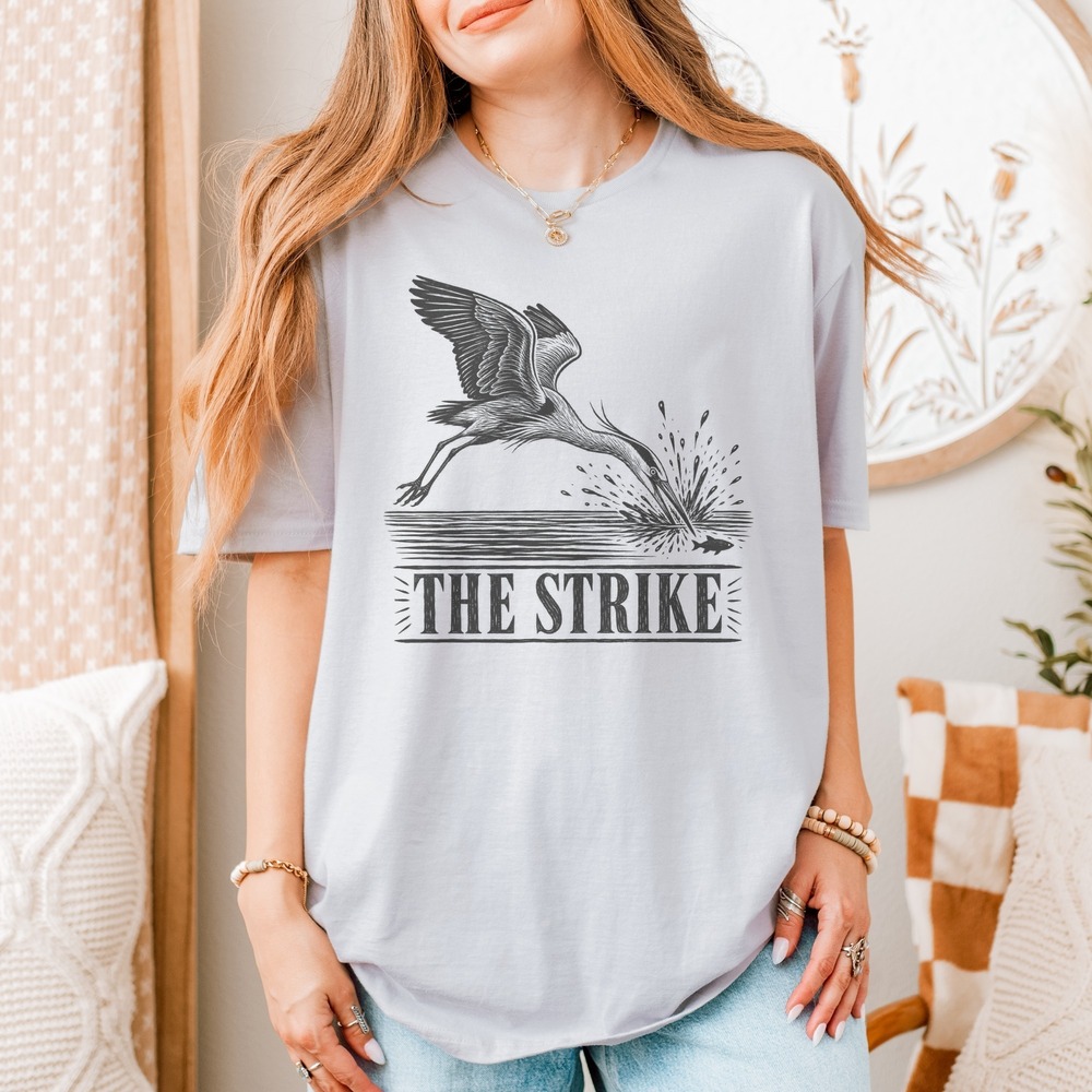 The Strike Heron Diving for the Catch Tee